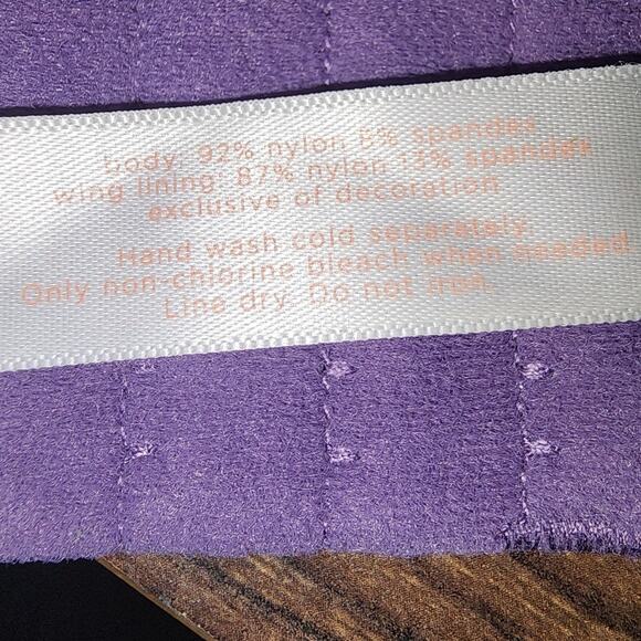 Lane Bryant Cacique Purple Floral Lightly Padded 42D - Picture 4 of 6